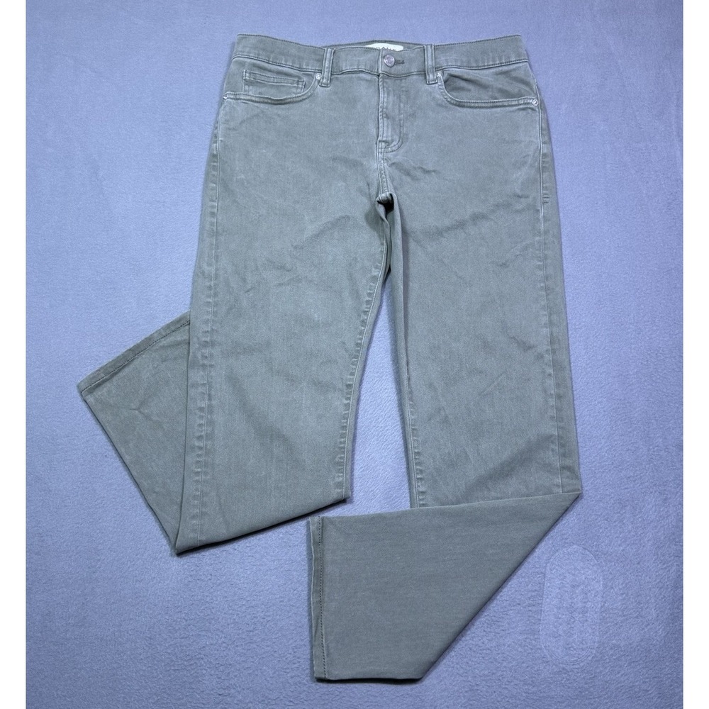 Frame Jeans Womens 31x28 L'Homme Slim Dark Sage Stretch Modern USA Normcore